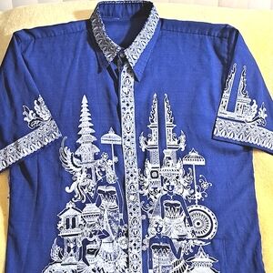 Indonesian batik men's shirt